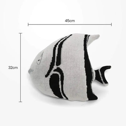Cushion - Fish - White Stripe - 37x32cm