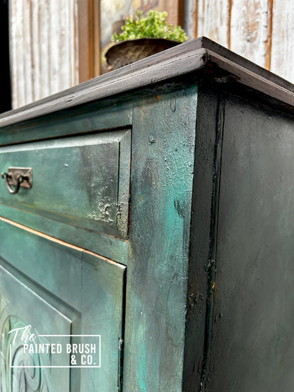 Grungy Green Sideboard