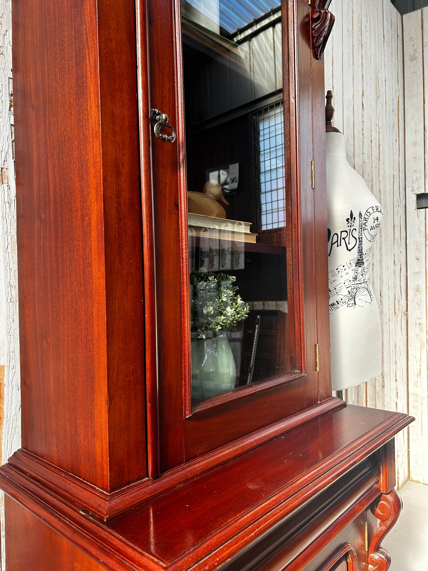 Reproduction Victorian era display case/bookcase