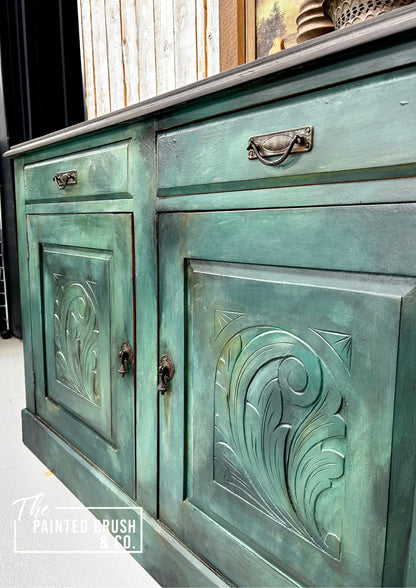 Grungy Green Sideboard