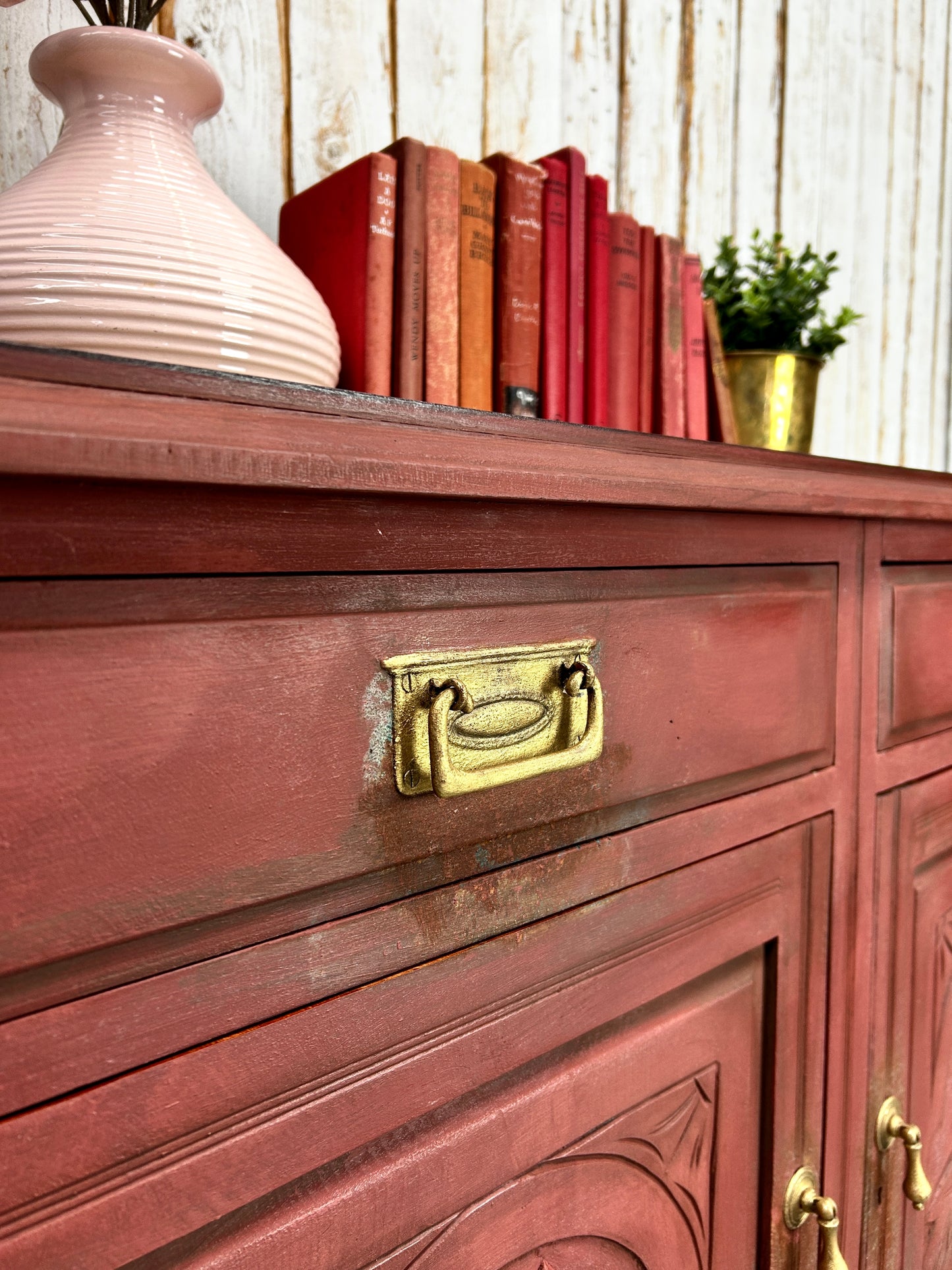 Kelly’s Rusted Maroon Sideboard