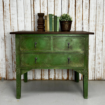 Vintage Textured Green Dresser