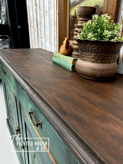 Grungy Green Sideboard