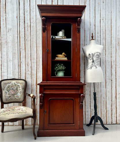 Reproduction Victorian era display case/bookcase