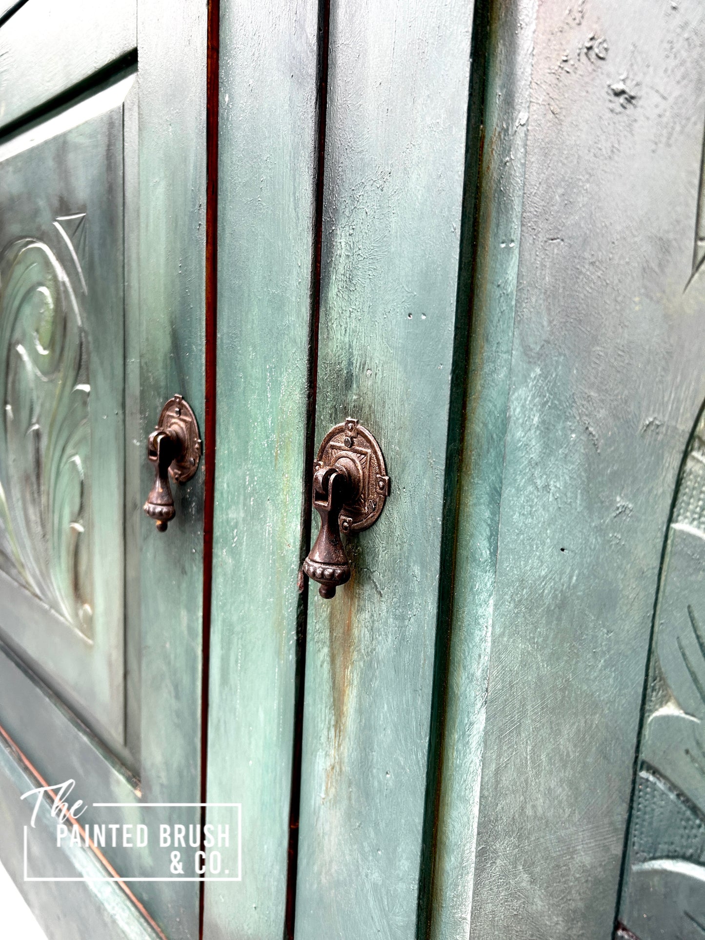 Grungy Green Sideboard