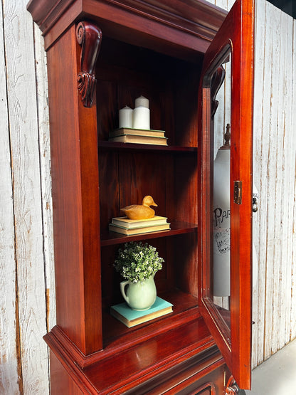 Reproduction Victorian era display case/bookcase