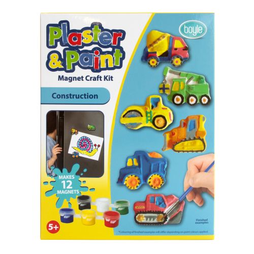 Boyle | Plaster and Paint Magnet Craft Kit | Construction