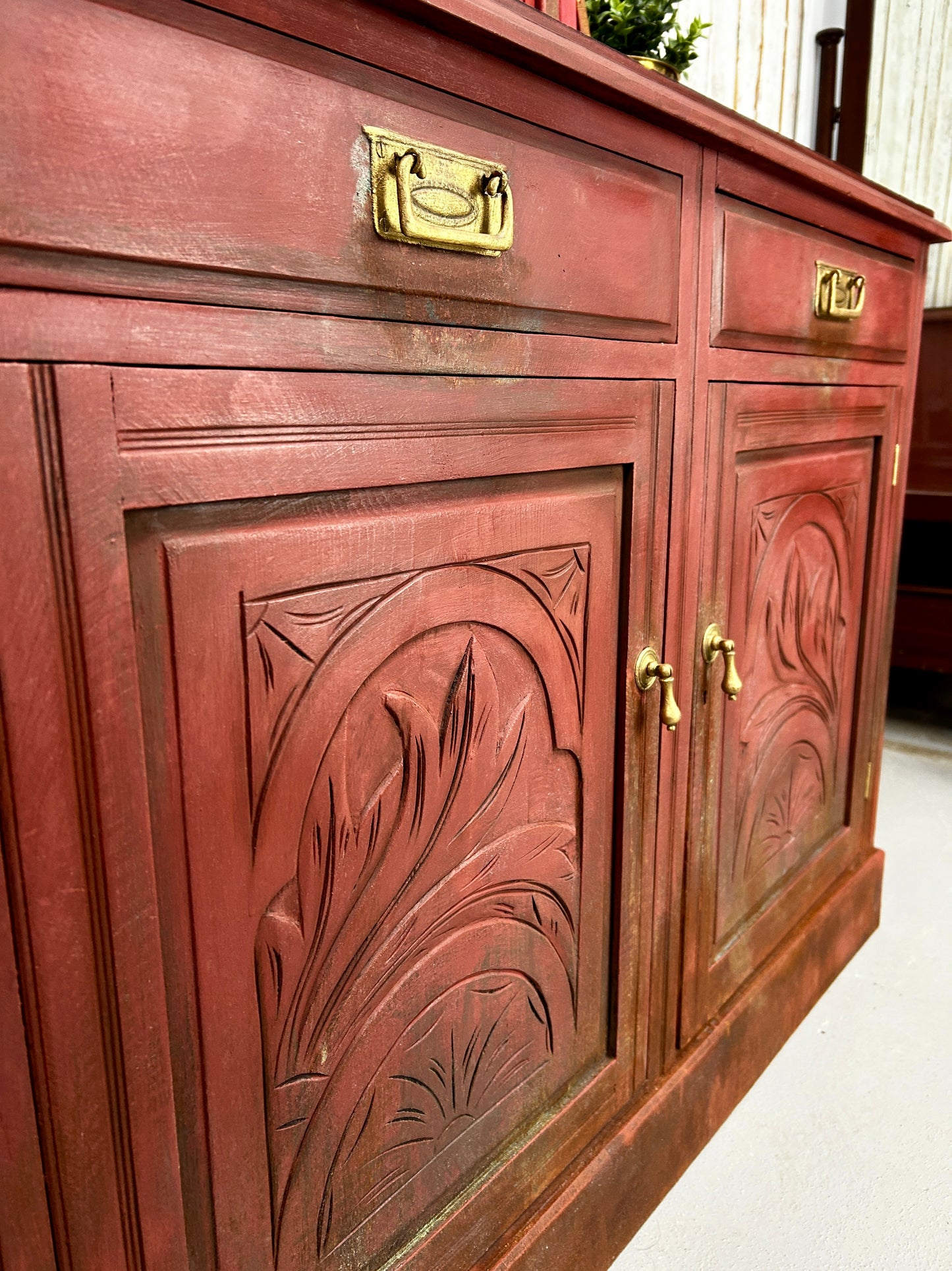 Kelly’s Rusted Maroon Sideboard