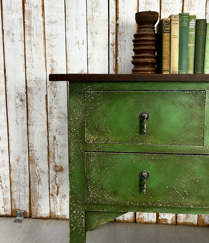 Vintage Textured Green Dresser