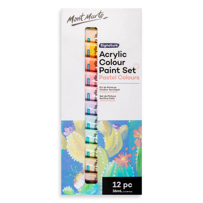Mont Marte | Signature Acrylic Pastel Paint | 12pc 36ml