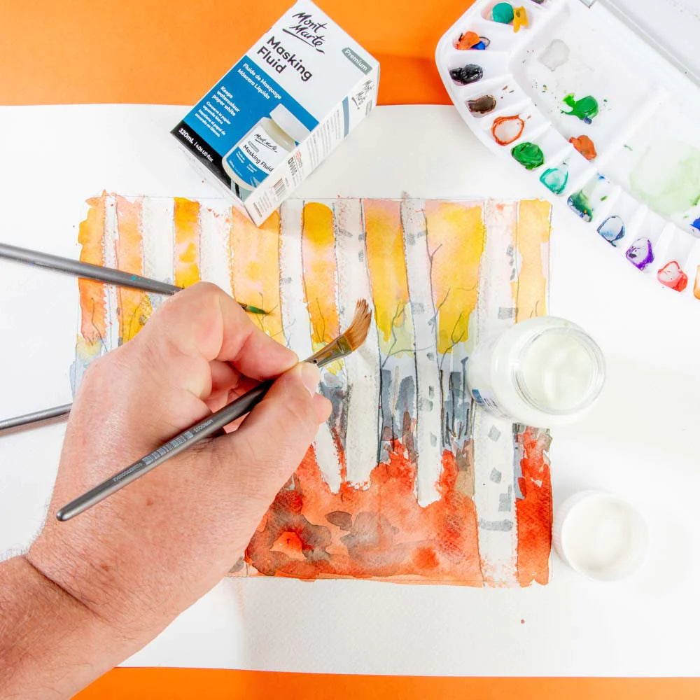 How to use masking fluid in watercolour painting