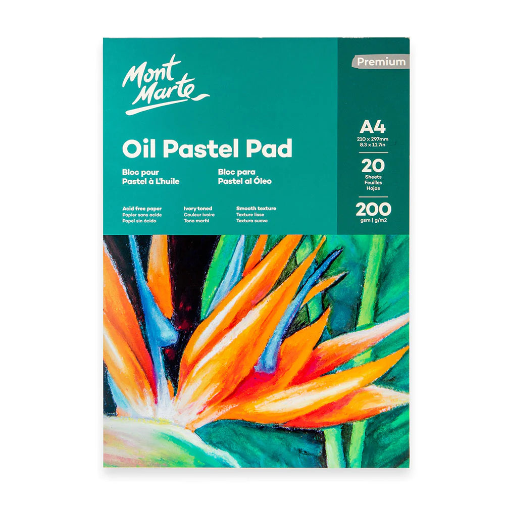 Mont Marte | Oil Pastel Premium Pad | A4 | 20 sheets | 200gsm