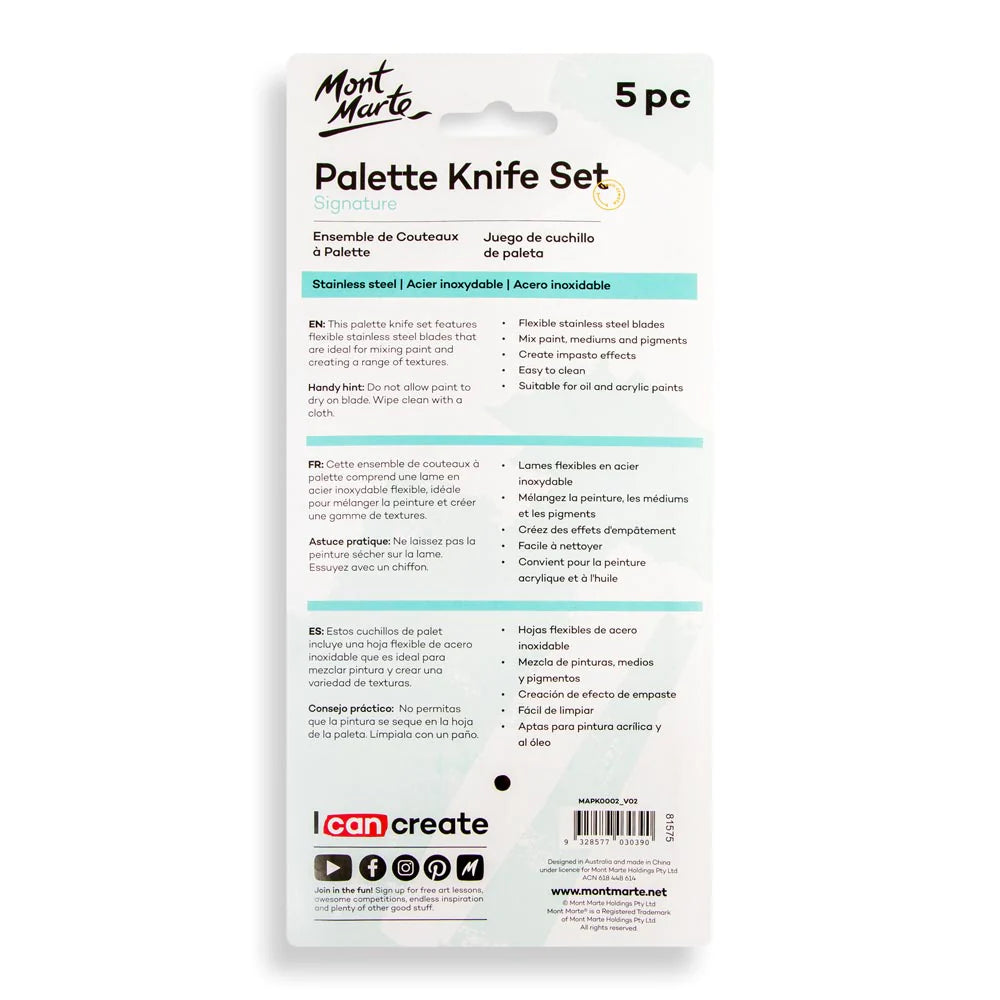 Studio Palette Knife Set | 5pce | Stainless