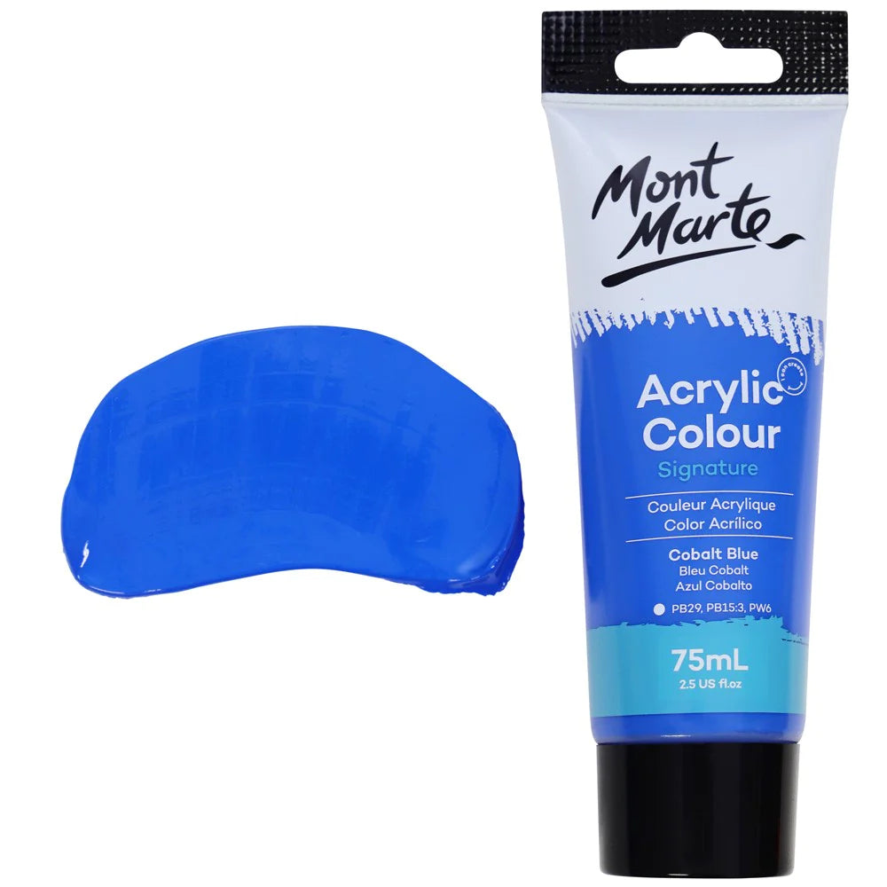 Mont Marte Acrylic Colour Paint 75ml - Cobalt Blue