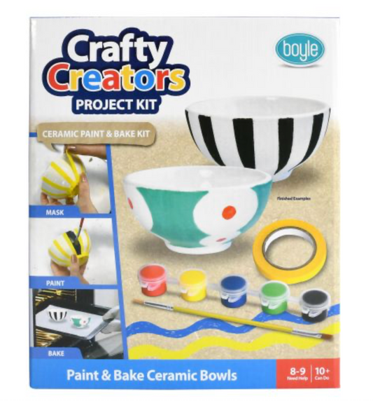 Boyle | Crafty Creators Ceramic Paint and Bake Bowls Project Kit