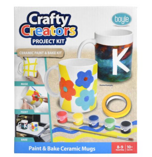 Boyle | Crafty Creators Ceramic Paint and Bake Mugs Project Kit