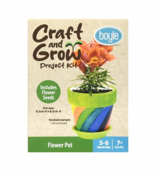 Boyle | Craft and Grow | Flower Pot with Seeds & Paint