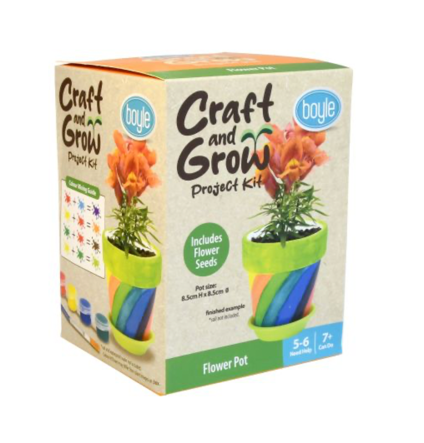 Boyle | Craft and Grow | Flower Pot with Seeds & Paint