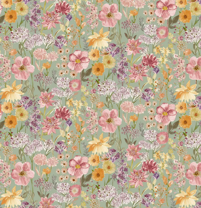 Wallpaper - Sage Wildflowers- 1m