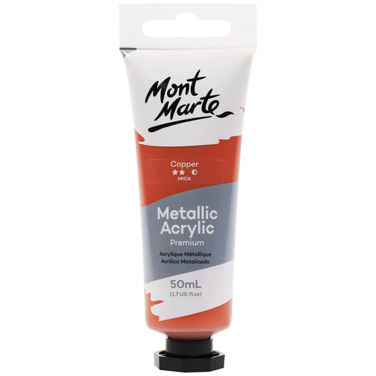 Mont Marte Acrylic Colour Paint 50ml -  Metallic Copper