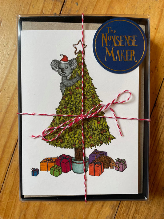 Christmas Card Box Set by The Nonsense Maker - 8 Pack