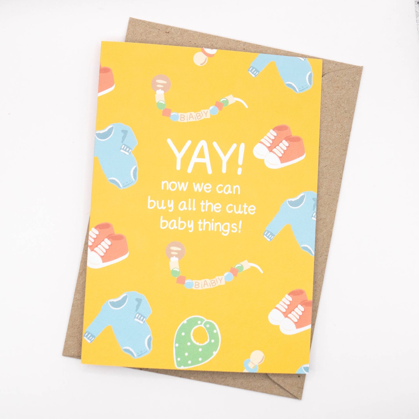 Tilly Scribbles - 'Now We Can Buy All The Cute Baby Things!' Card