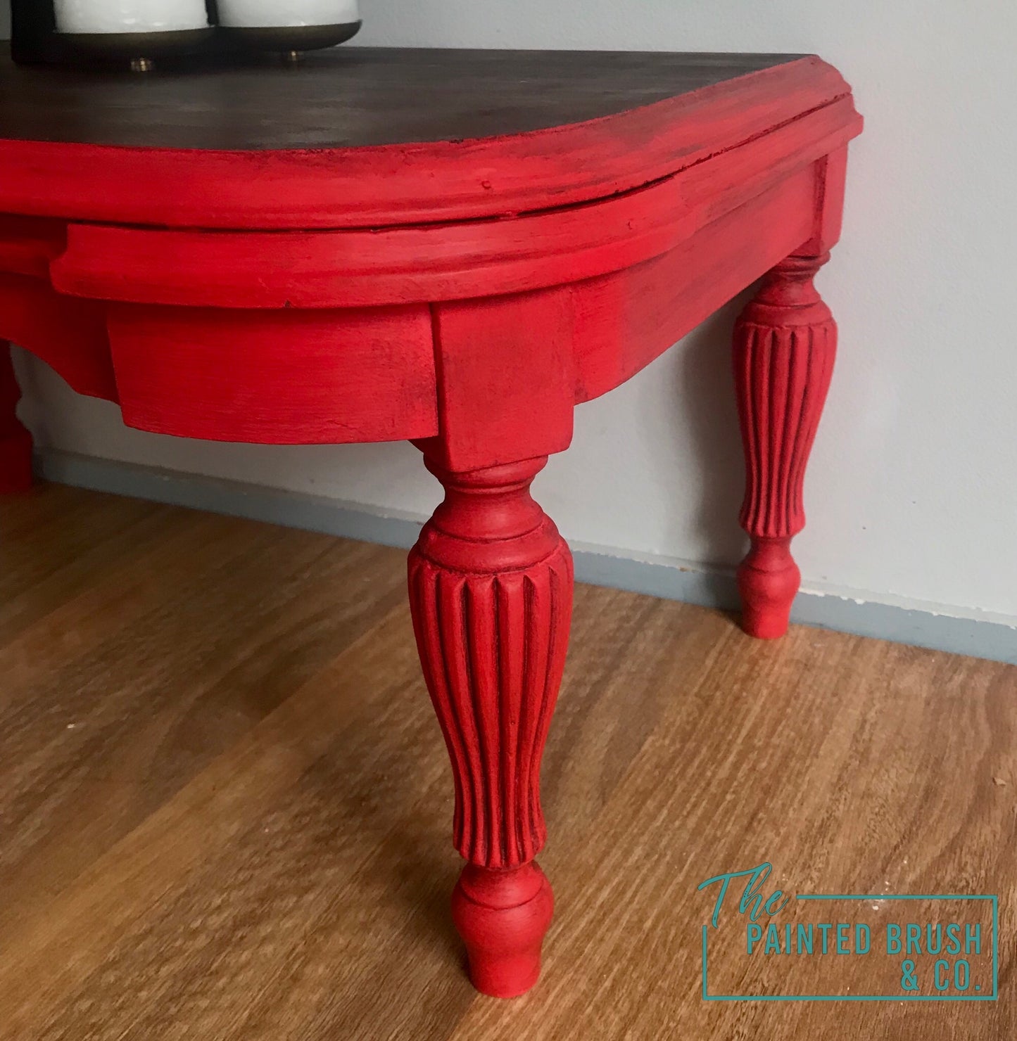 Red & Black Wax Table