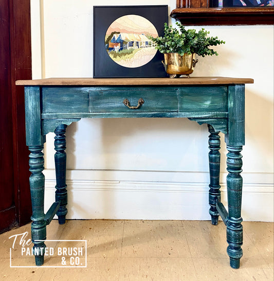 Faux Patina Hall Table