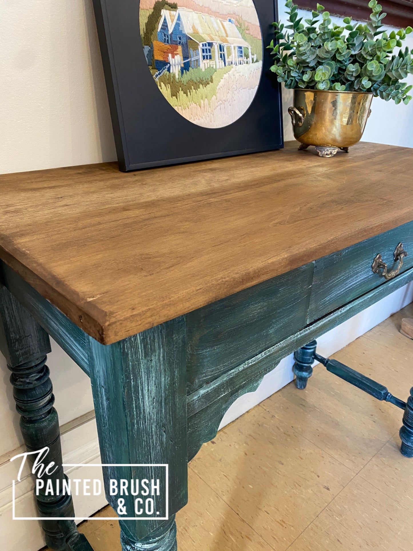 Faux Patina Hall Table