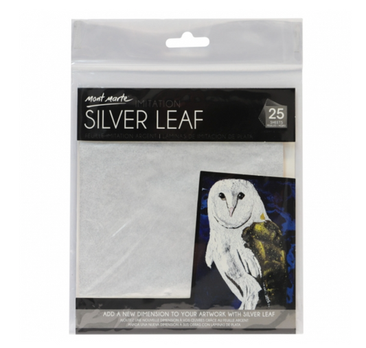 Imitation Silver Leaf 14x14cm 25 Sheet