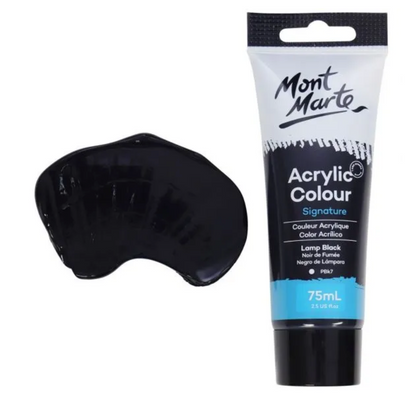 Mont Marte Acrylic Colour Paint 75ml -  Lamp Black