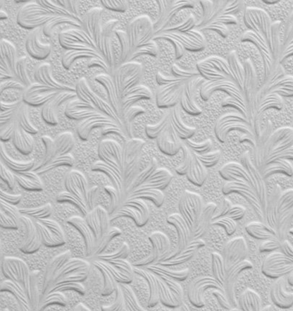 Paintable Wallpaper - Embossed Leaf - 1m