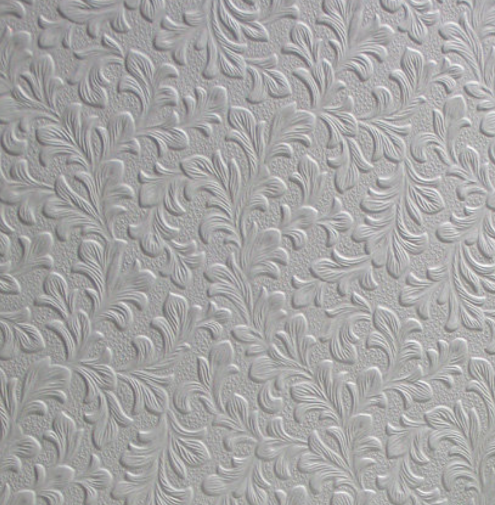 Paintable Wallpaper - Embossed Leaf - 1m