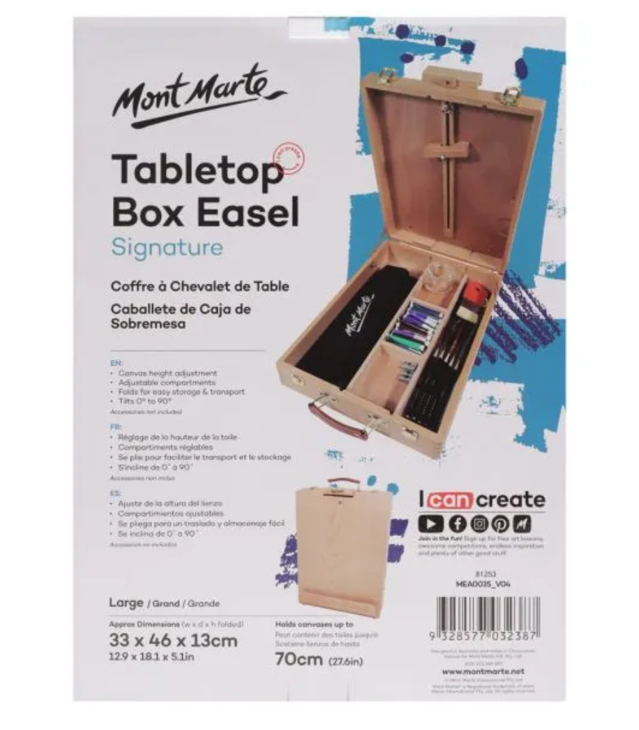 Mont Marte | Tabletop Box Easel Signature | Large