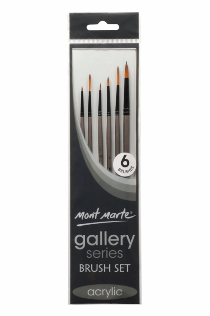 Gallery Series Brush Set Acrylic 6pc
