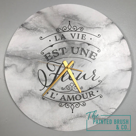 Faux Marble Clock