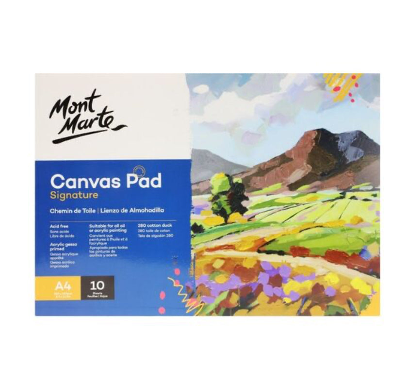 Mont Marte | signature Canvas Pad | A4 | 10 sheets