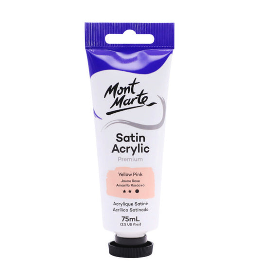 Mont Marte  Satin Acrylic 75ml - Yellow Pink