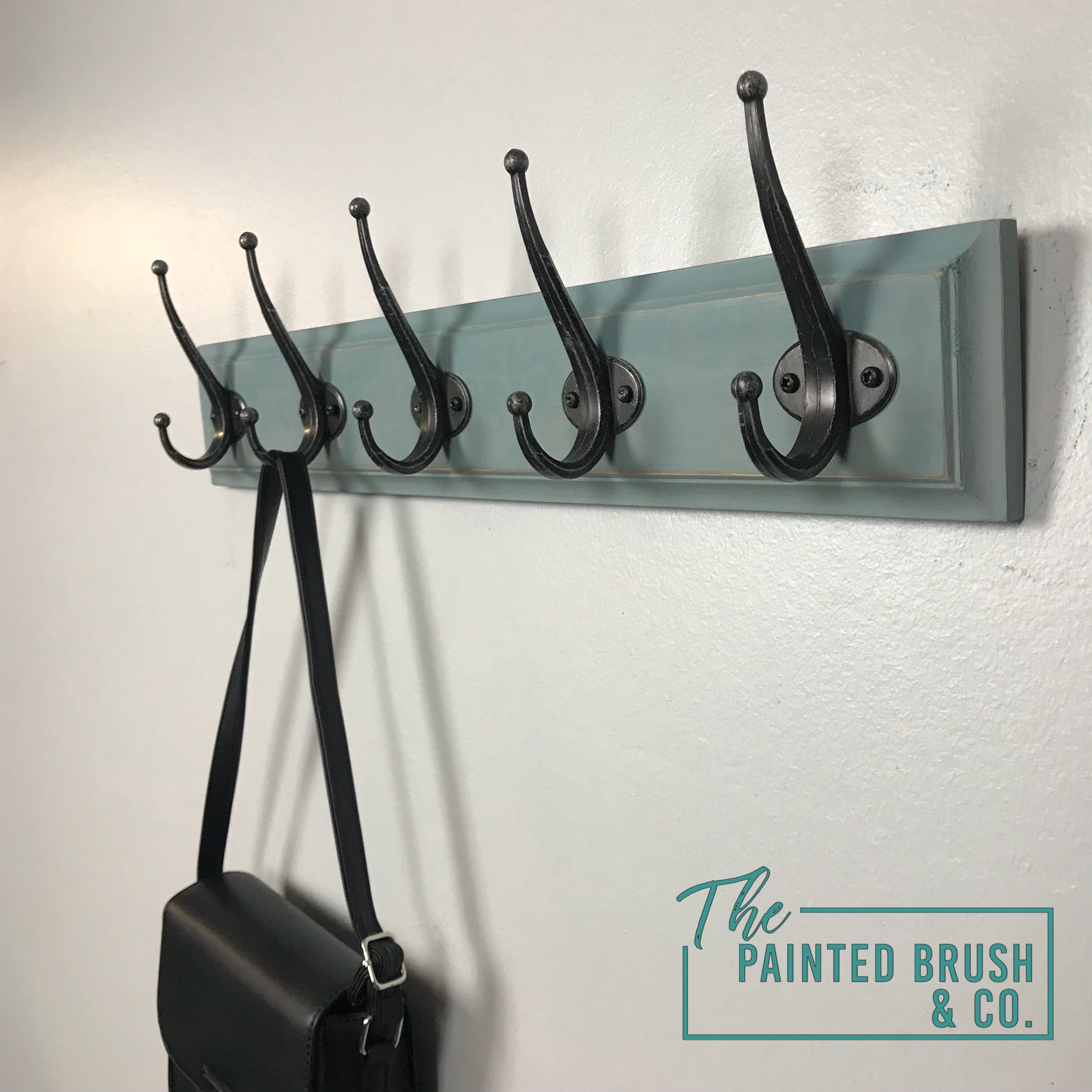 Shabby Chic Stencilled Coat Rack – The Painted Brush & Co.
