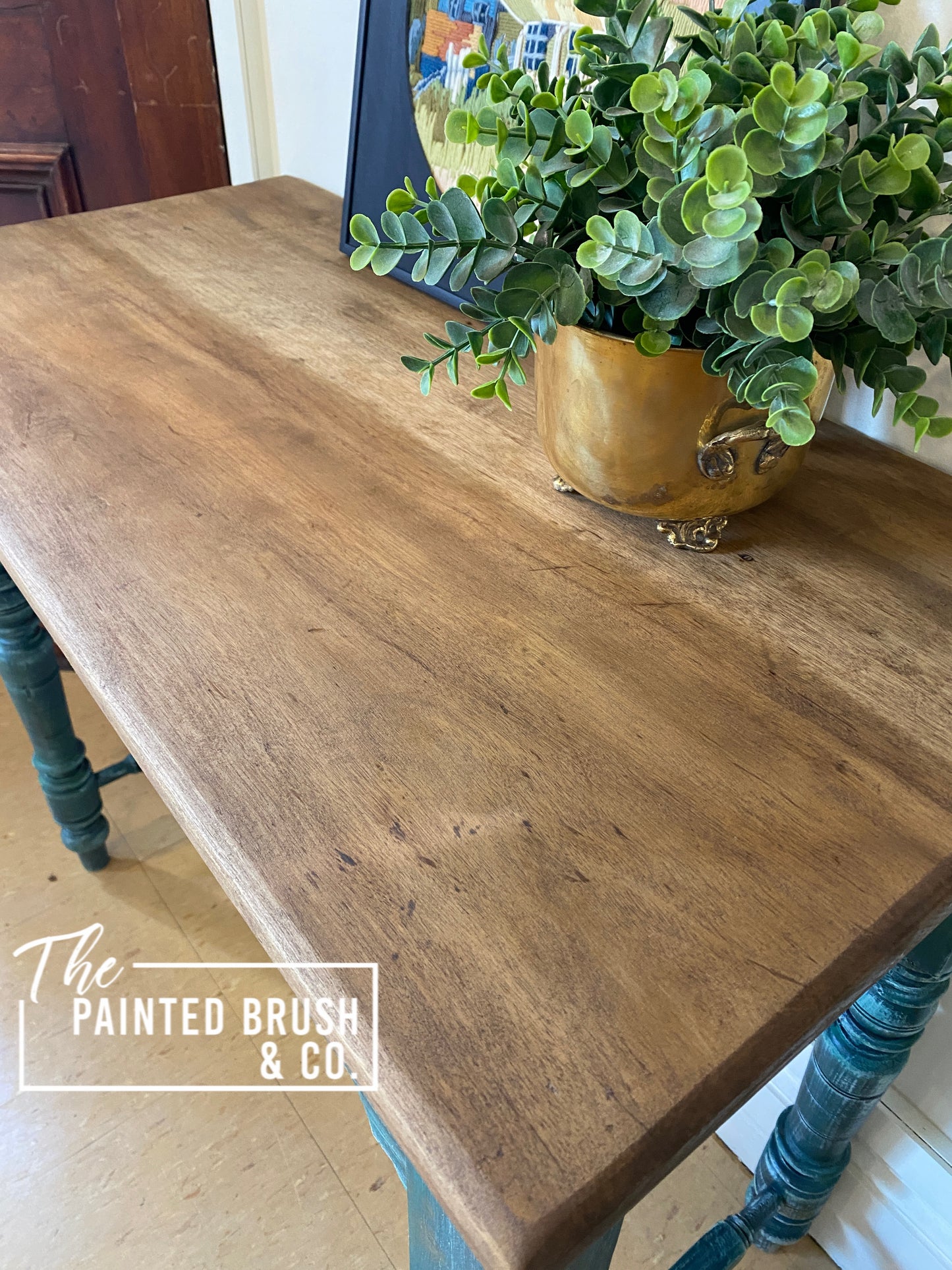 Faux Patina Hall Table