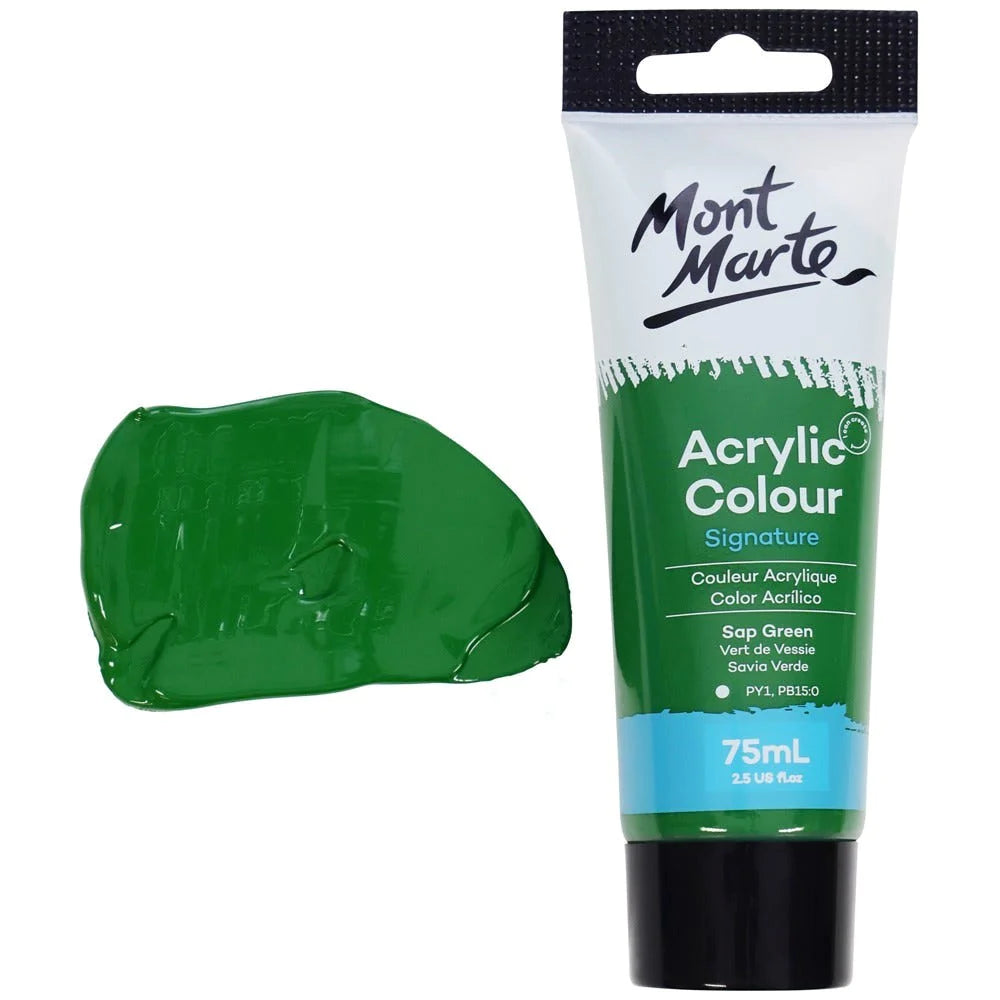 Mont Marte Acrylic Colour Paint Signature 75ml - Sap Green