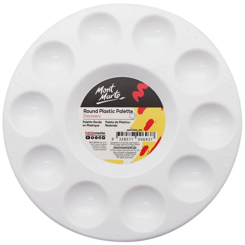 Mont Marte Round Plastic Palette Discovery 17cm (6.7in)